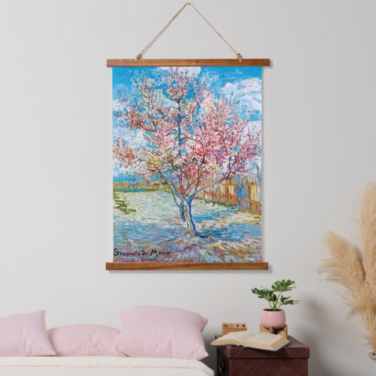 Flowering Peach Tree, Van Gogh Hangend Wandkleed (Slaapkamer)