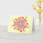 Flowering Sun Fractal Card Kaart (Gele Bloem)