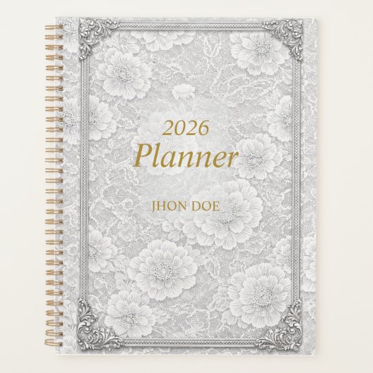 Flowerly Simple Planner With Frame  (Voorkant)