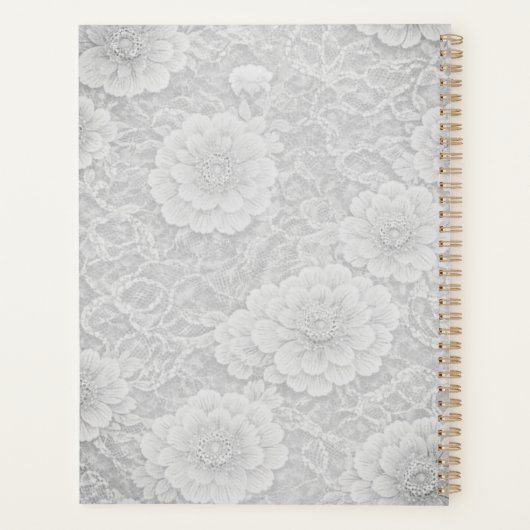 Flowerly Simple Planner With Frame  (Achterkant)