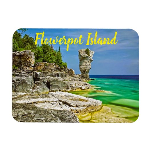 Flowerpot Island Canada gestileerd Magneet (Horizontaal)