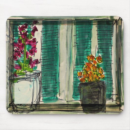 Flowerpots Mousepad Muismat (Voorkant)