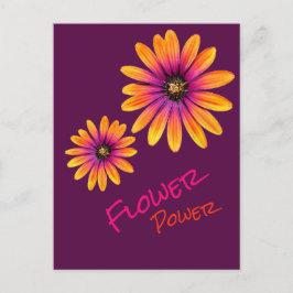 FlowerPower Briefkaart paars