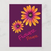 FlowerPower Briefkaart paars (Voorkant)