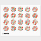 FlowerPower Ronde Sticker (Vel)