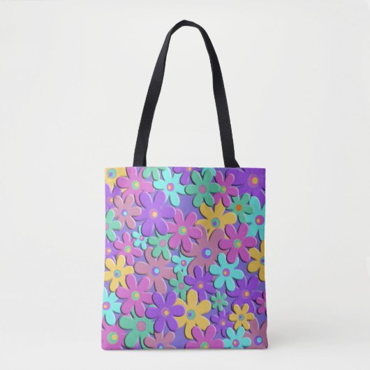 FlowerPower Tote Bag (Voorkant)