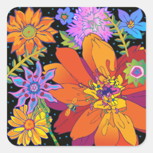 FlowerRiot Vierkante Sticker