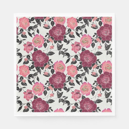 Flowers 1421 Luncheon Paper Napkins Servet (Voorkant)