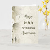  Flowers 60e bruiloft Jubileum Kaart (Gele Bloem)