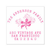  Flowers Aangepaste familienaam Retouradres Zelfinktende Stempel (Design)