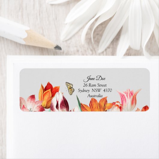 Flowers-adreslabel Etiket (Insitu)