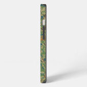 Flowers against leaf camouflage pattern iPhone hoesje (Linkerkant)