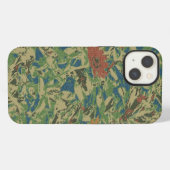 Flowers against leaf camouflage pattern iPhone hoesje (Achterkant horizontaal)