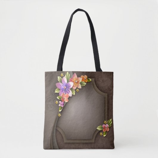 Flowers All-Over-Print Canvas tas, medium Tote Bag (Voorkant)
