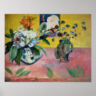 Flowers and a Japans Print, 1889 Poster