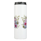 Flowers and Bees, Freehand Botanical Art Thermosbeker (Achterkant)