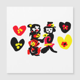 Flowers and black and red Valentine day