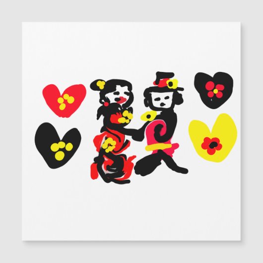 Flowers and black and red Valentine day (Voorkant)