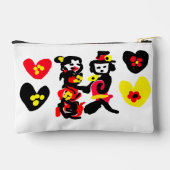 Flowers and black and red Valentine day Etui (Achterkant)