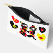 Flowers and black and red Valentine day Etui (Open)