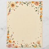 Flowers and Dreamcatcher Stationery Paper Briefhoofd (Voorkant)