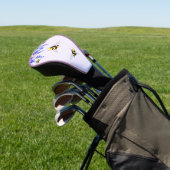 Flowers and Flying Bees Golf Head Hoesje Golfheadcover (Insitu)