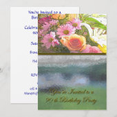 Flowers and Fog 90th Birthday Kaart (Voorkant / Achterkant)