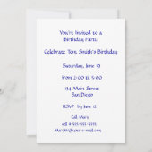 Flowers and Fog Birthday Party Kaart (Achterkant)