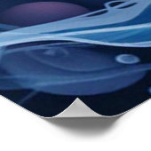 Flowers and Ocean Waves Poster (Hoek)