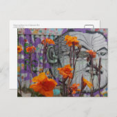 Flowers and Street Art in Valparaiso, Chili Briefkaart (Voorkant / Achterkant)