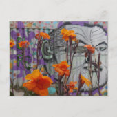 Flowers and Street Art in Valparaiso, Chili Briefkaart (Voorkant)
