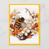 FLOWERS AND THE BEE BRIEFKAART (Voorkant)