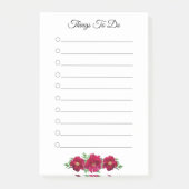 Flowers and Things To Do Lined Post-it Notes (Voorkant)