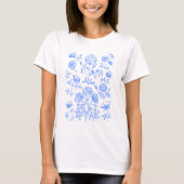 Flowers Antique Botanical Art T-shirt (Voorkant)