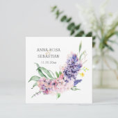 *~* Flowers AR15 QR RSVP Boho Wedding Invitation Kaart (Staand voorkant)
