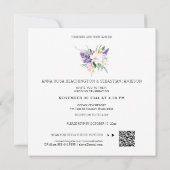 *~* Flowers AR15 QR RSVP Boho Wedding Invitation Kaart (Achterkant)