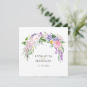 *~* Flowers AR15 QR RSVP Boho Wedding Kaart (Staand voorkant)