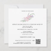 *~* Flowers AR15 QR RSVP Boho Wedding Kaart (Achterkant)