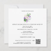 *~* Flowers AR15 QR RSVP Floral Wedding Kaart (Achterkant)