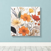 Flowers Art Canvas Afdruk (Insitu (Houten vloer))