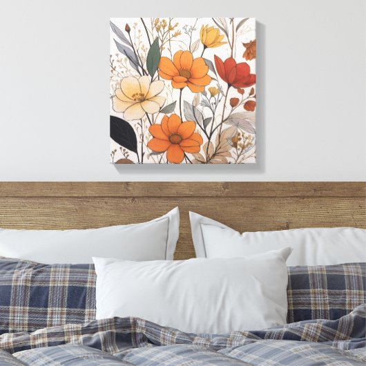 Flowers Art Canvas Afdruk (Insitu (Slaapkamer))
