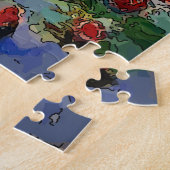 Flowers Art Deco Legpuzzel (Zijkant)