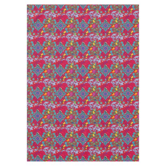 Flowers, art nouveau, William Morris style Tafelkleed (Voorkant)