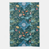 Flowers, art nouveau, William Morris style Theedoek (Verticaal)