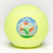 Flowers Art van kinderen Tennisballen (Voorkant)