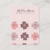  Flowers Artisan Earring Display Kaarten Contactkaartje (Voorkant)