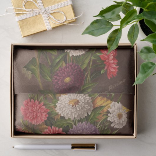 Flowers Asters door Ellen Robbins Tissuepapier (Geschenk)