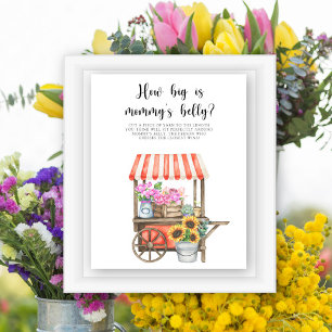 Flowers baby - hoe groot is het buikspel van mama poster