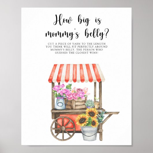 Flowers baby - hoe groot is het buikspel van mama poster (Voorkant)