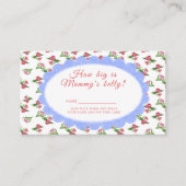 Flowers baby shower - How big is mommy's belly Informatiekaartje (Voorkant)